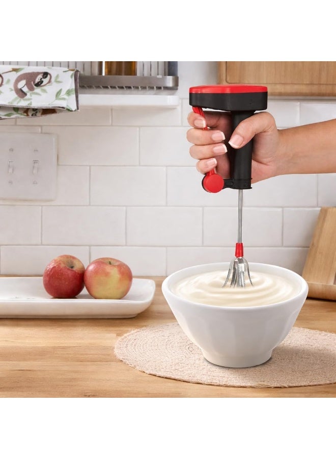 Hand Blender Whisker | Handheld Press Mixer with Steel Blades | Hand Mixer for Coffee, Lassi, Cream, Soup, Butter Milk | Egg Beater, Whisk Frother for Kitchen - Image 5